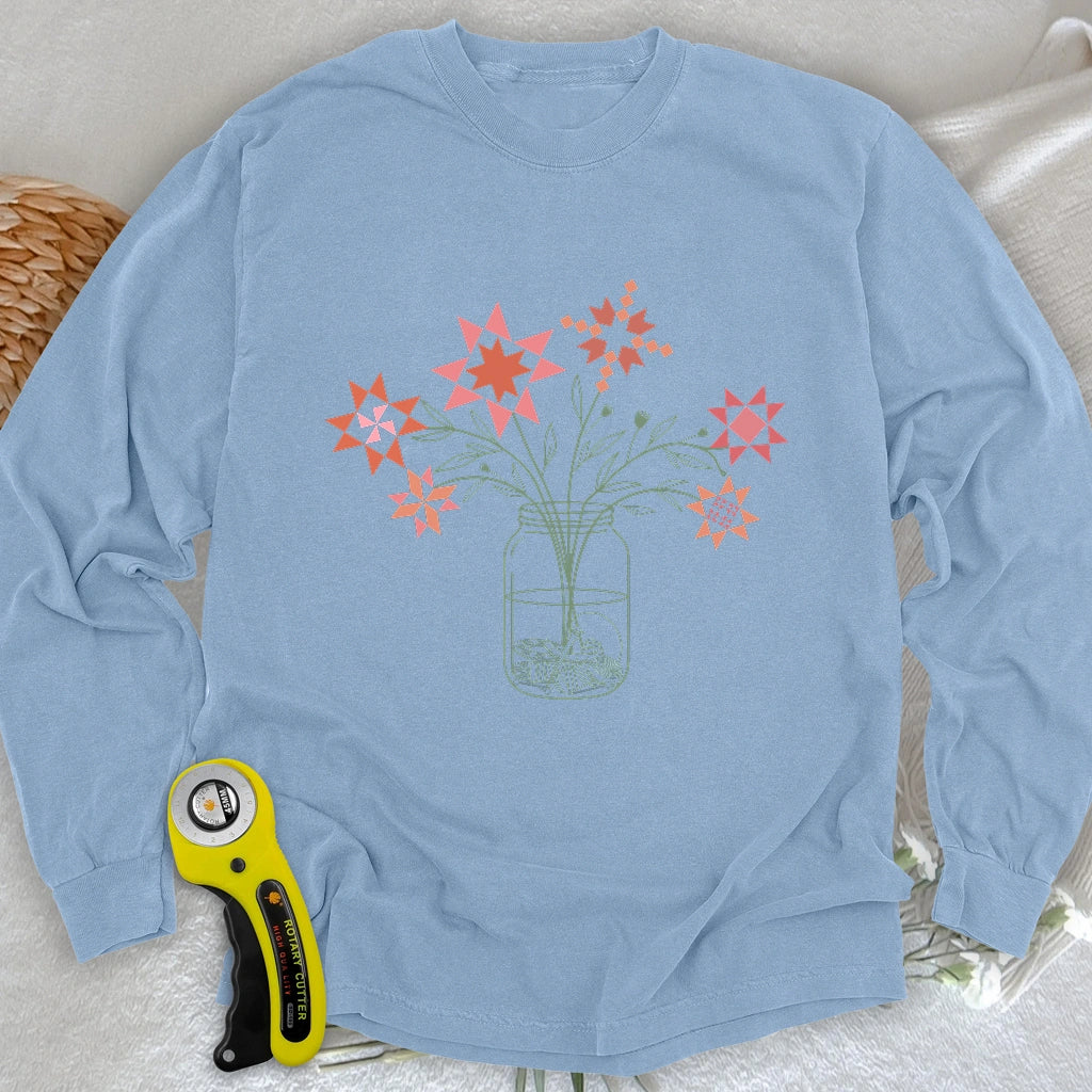 Patchwork Posy Jar Long Sleeve T-shirt