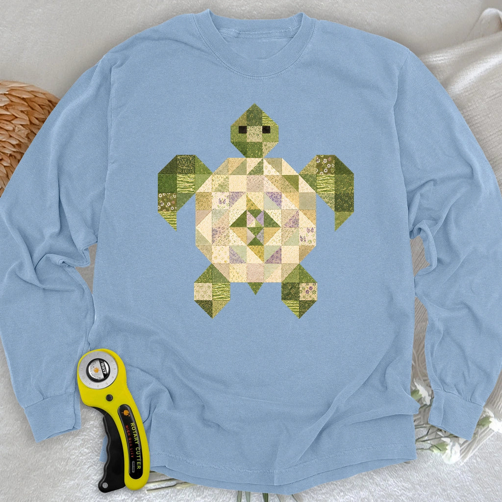 Patchwork Turtle Long Sleeve T-shirt