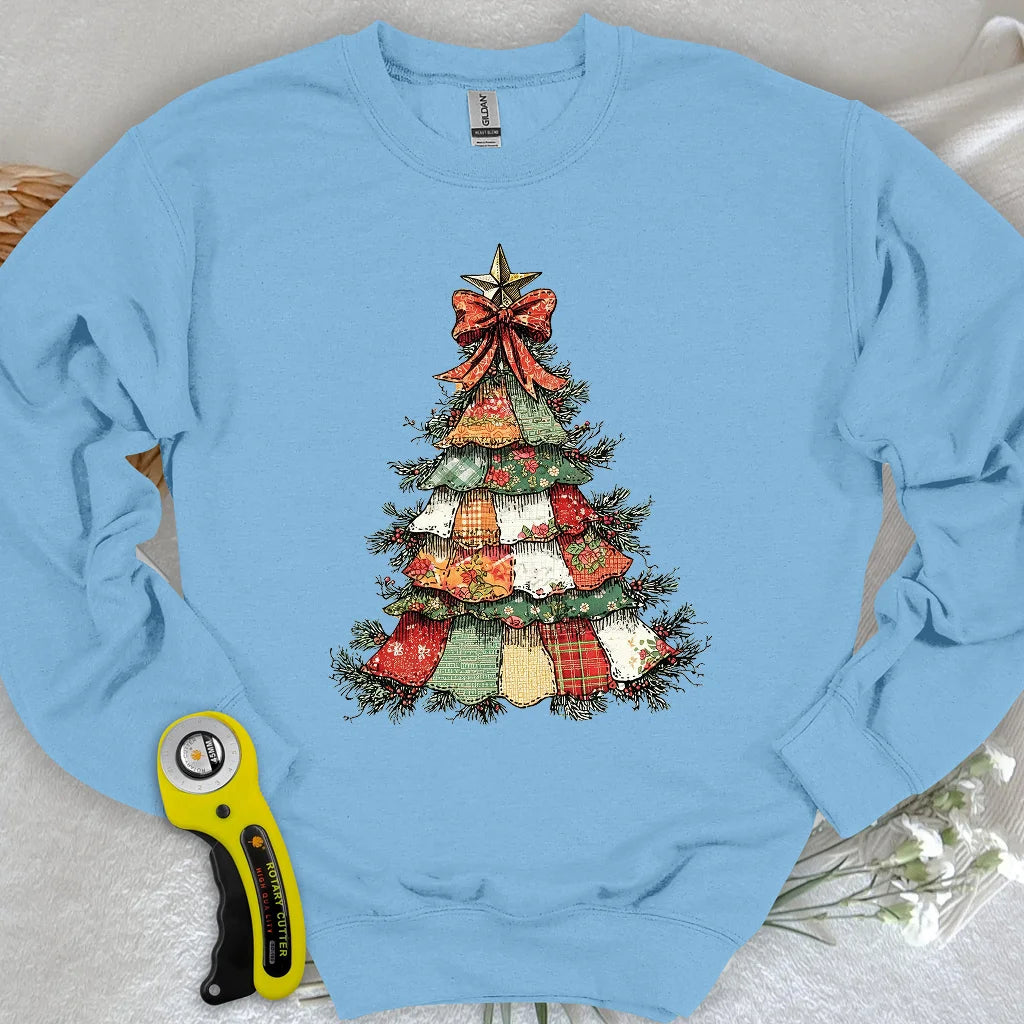 Sweat-shirt de Noël motif patchwork
