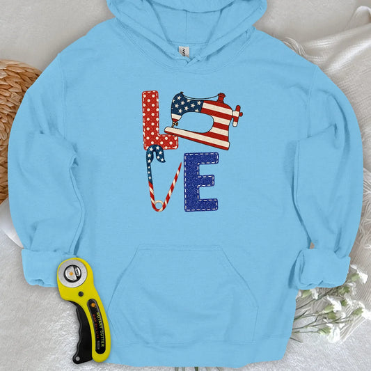 Patriotische Näherin Kapuzenpullover
