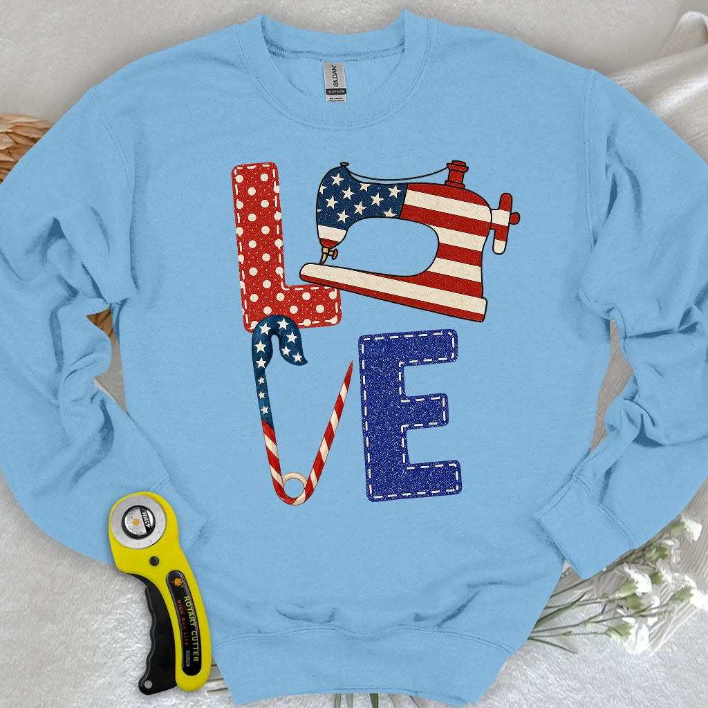 Sweat-shirt de couturière patriotique