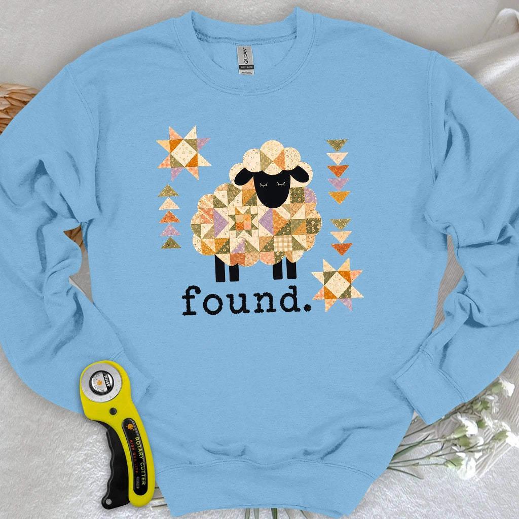 Psalm 23 Patchwork Sheep Sweatshirt