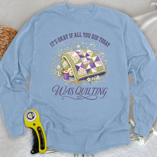 Quilt All Day Long Sleeve T-shirt