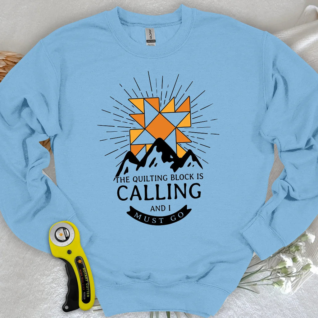 Sweat-shirt Motif Bloc de Quilt