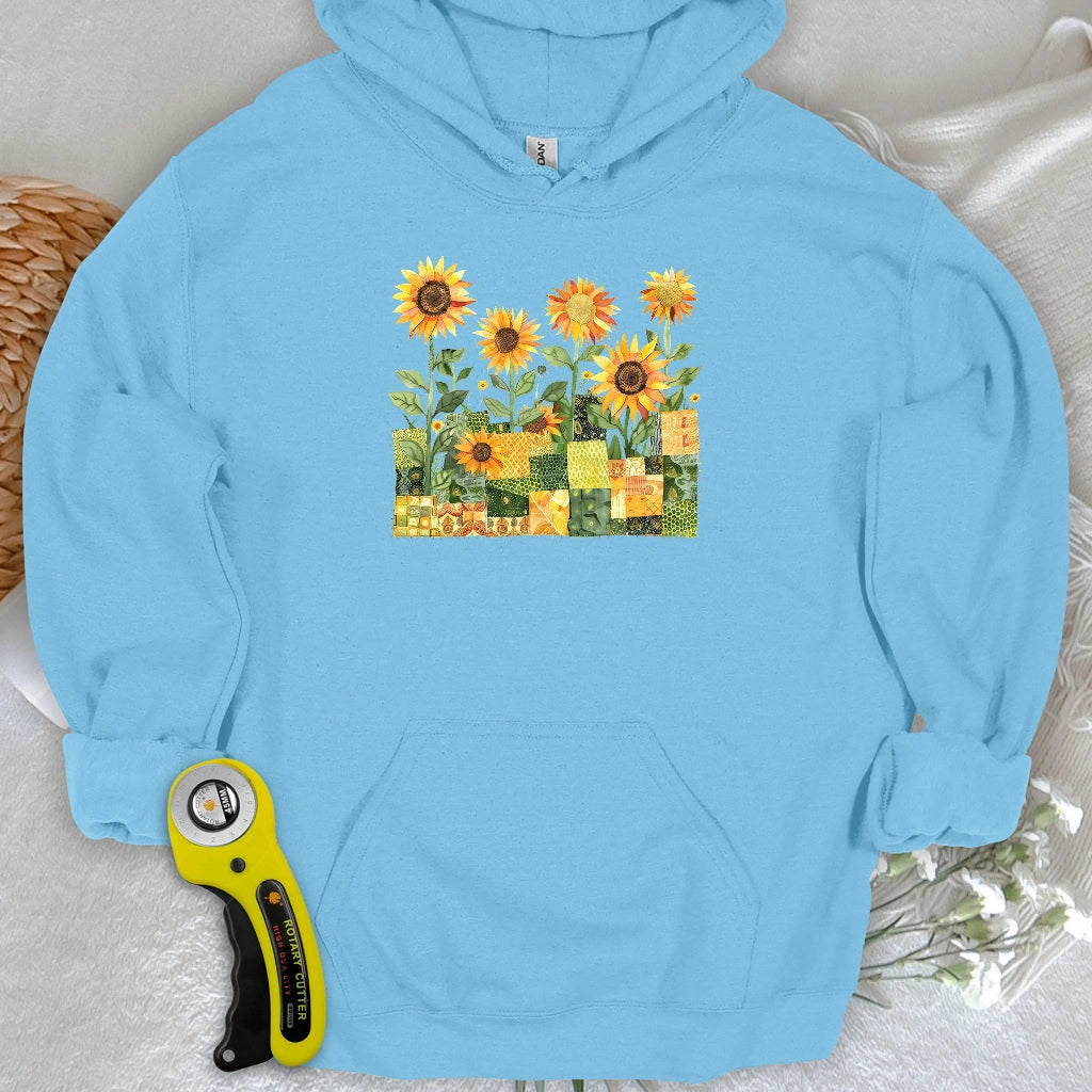 Quilted Sunflower Field Hoodie