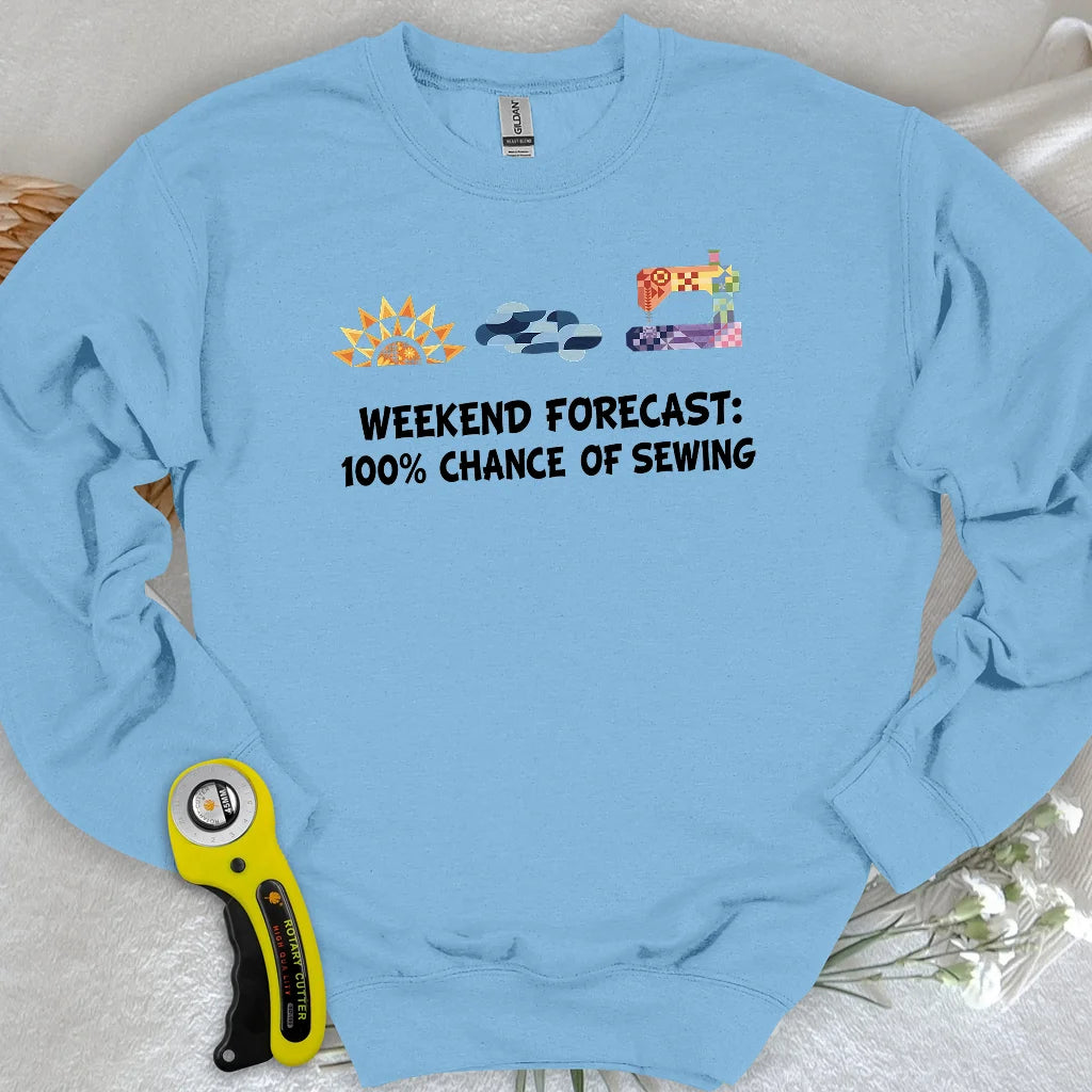 Sweat-shirt Prévisions de week-end pour quilteurs