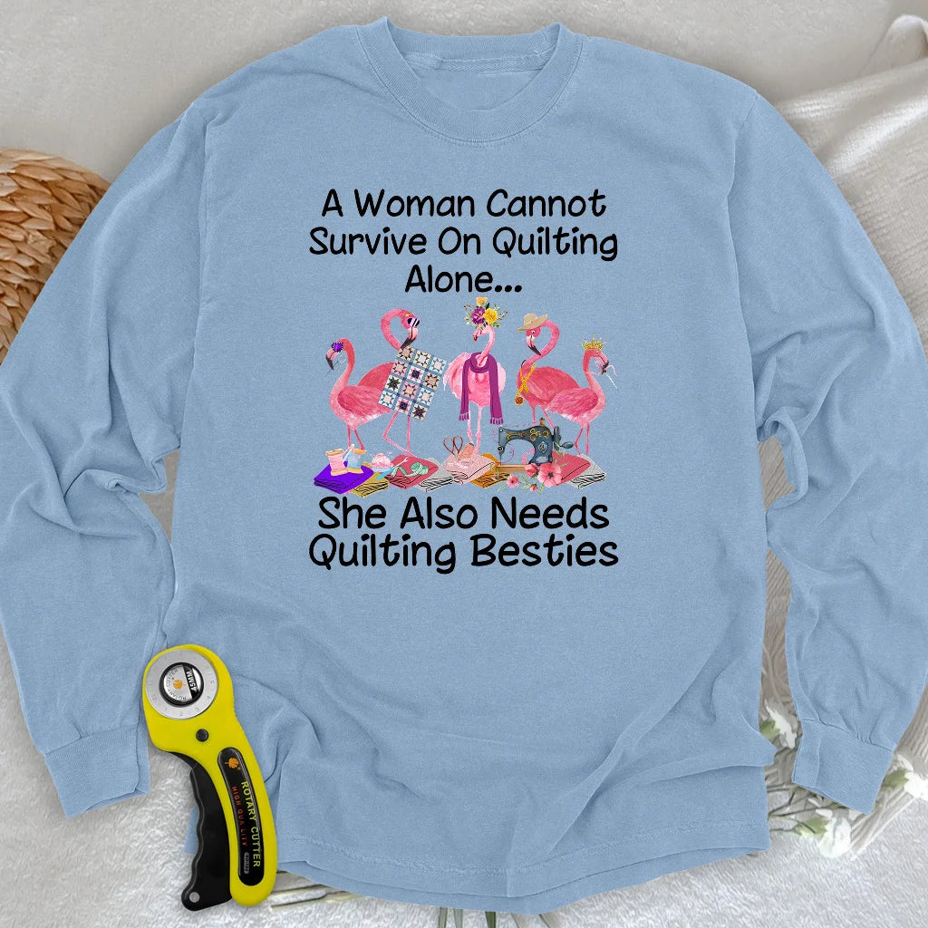 T-shirt à manches longues « Meilleures amies de la couture »