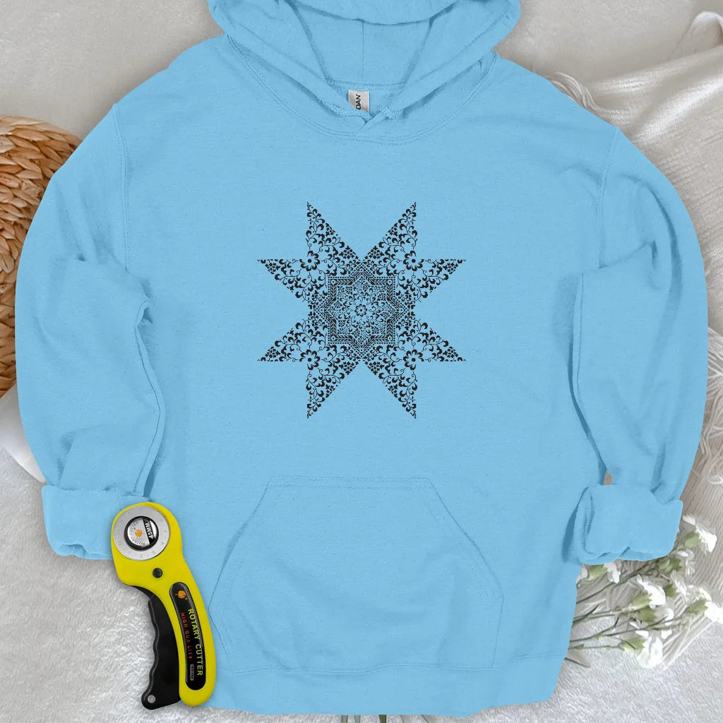 Sweat à capuche Mandala de matelassage