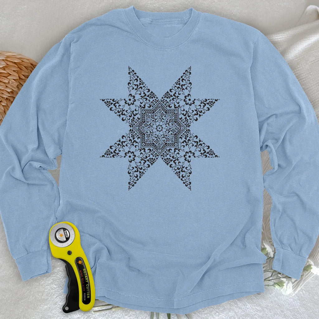 T-shirt à manches longues « Mandala de courtepointe »