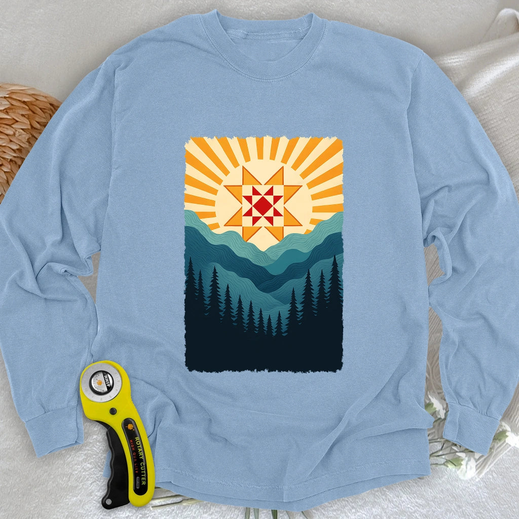 Quilting Sun Long Sleeve T-shirt