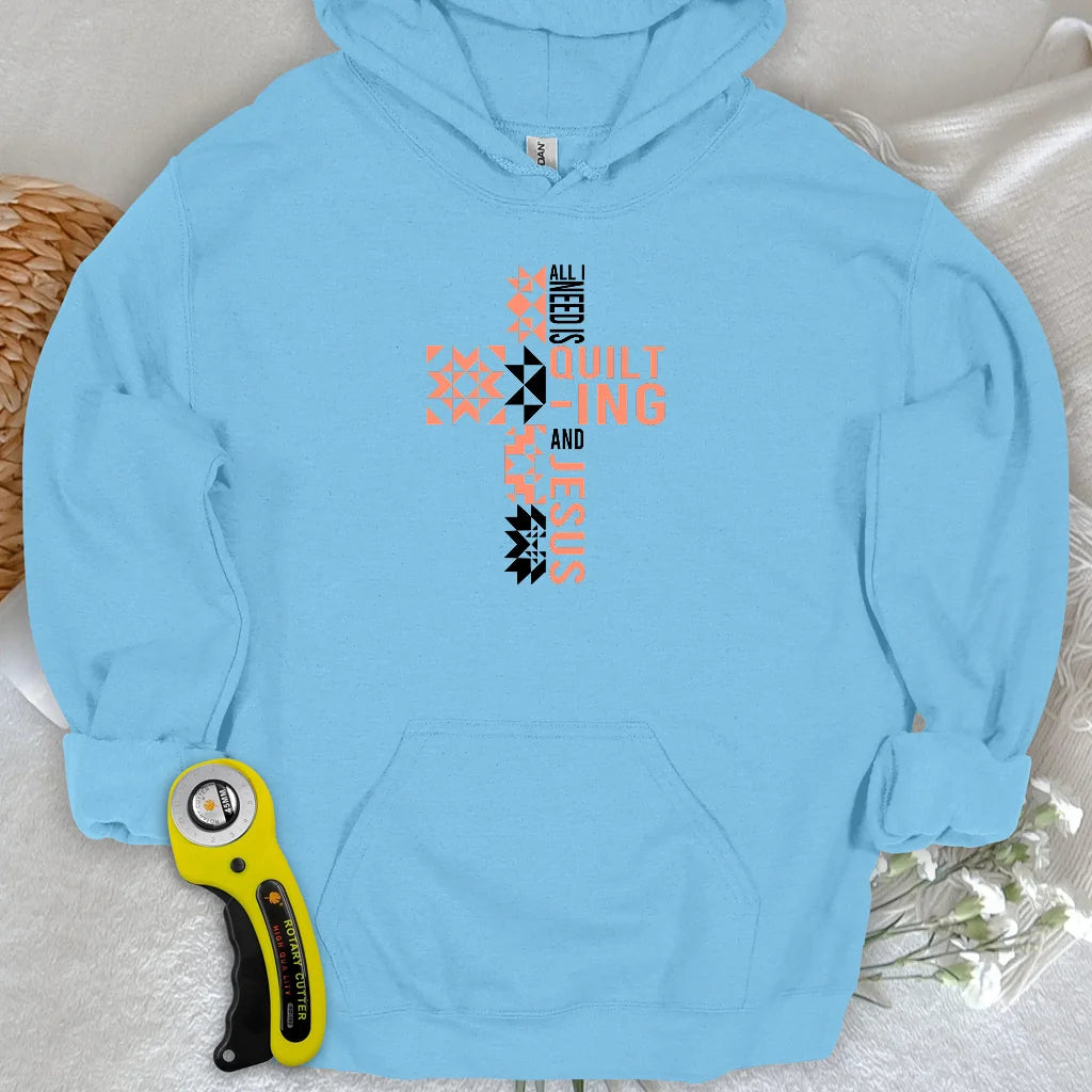 Quilting and Jesus Hoodie