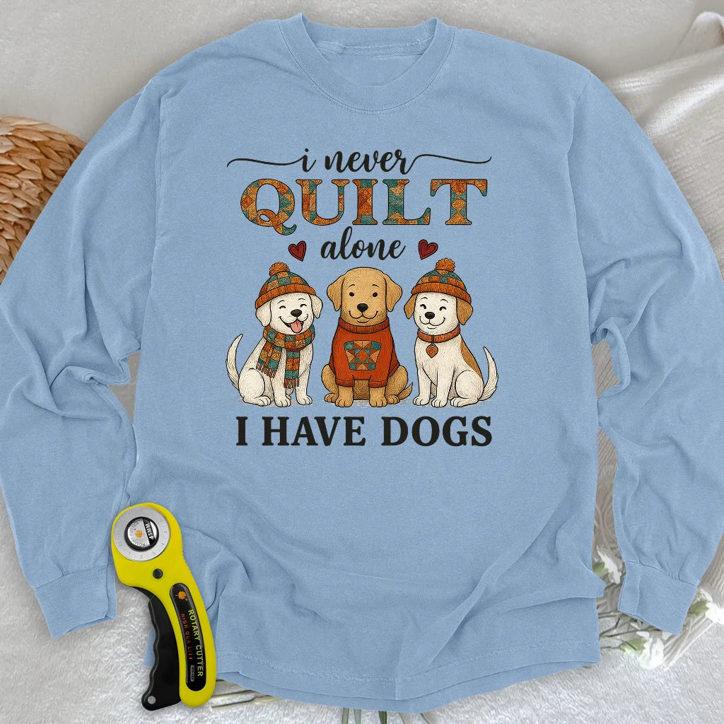 Quilting with Paws Long Sleeve T-shirt