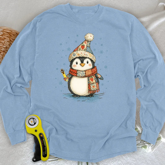 Quilty Little Penguin Long Sleeve T-shirt
