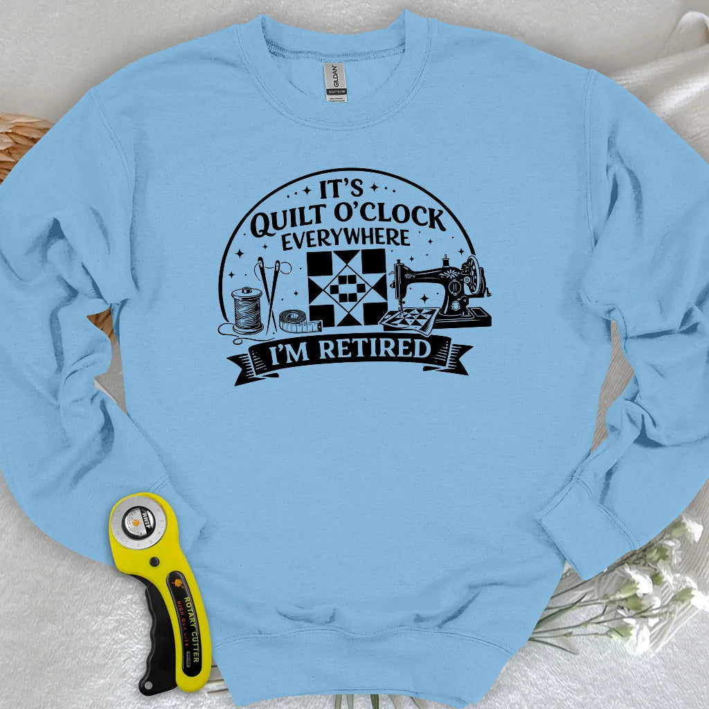 Sweat-shirt de quilteuse à la retraite