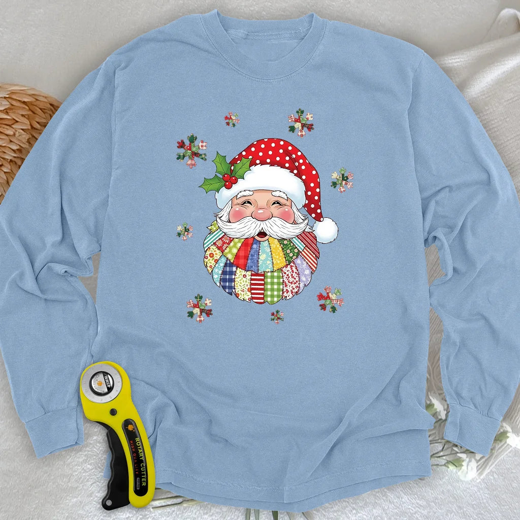 Santa Claus Patch Long Sleeve T-shirt