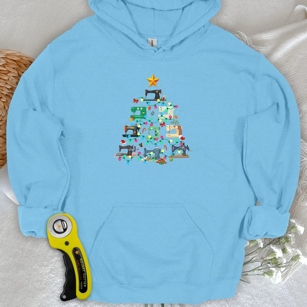 Sewing Christmas Tree Hoodie