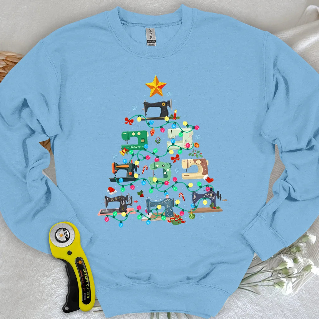 Sewing Christmas Tree Sweatshirt