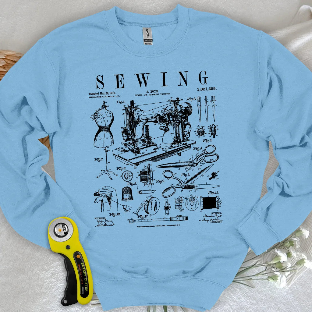 Sewing Tools Pattern Sweatshirt