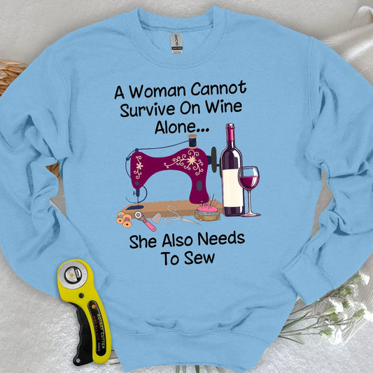 Sewing and Wining Sweatshirt