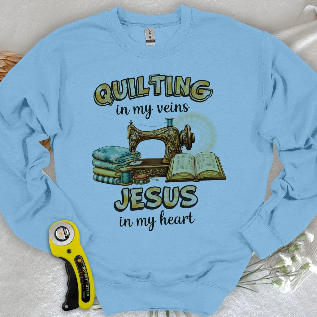 Mit Jesus genäht Sweatshirt