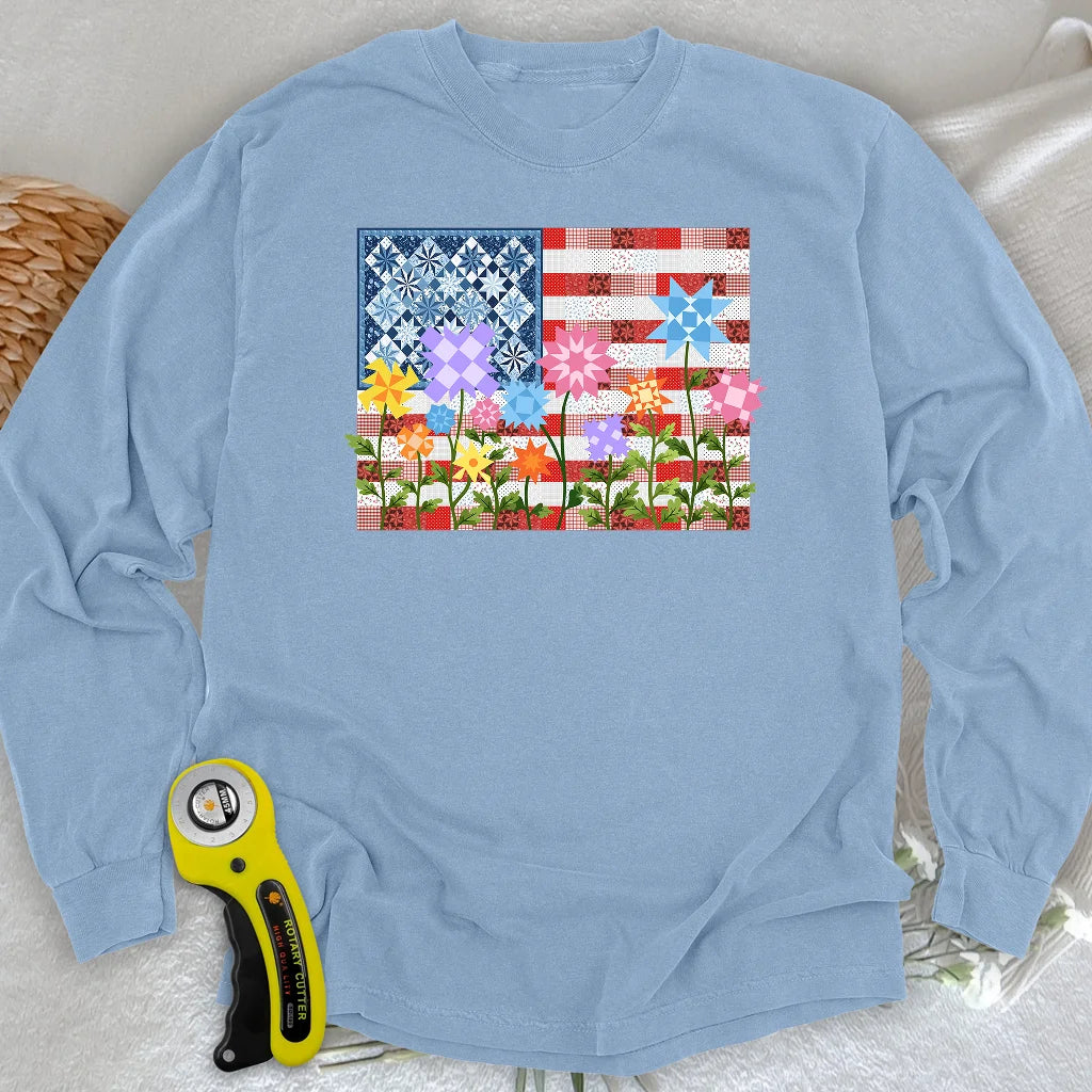 Stars, Stripes & Stitches Long Sleeve T-shirt
