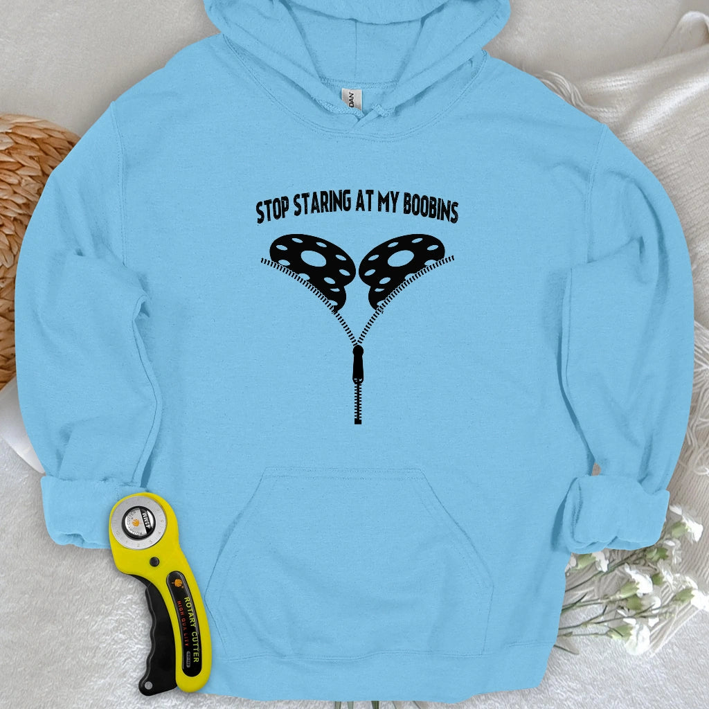 Stop Staring At Boobins Hoodie