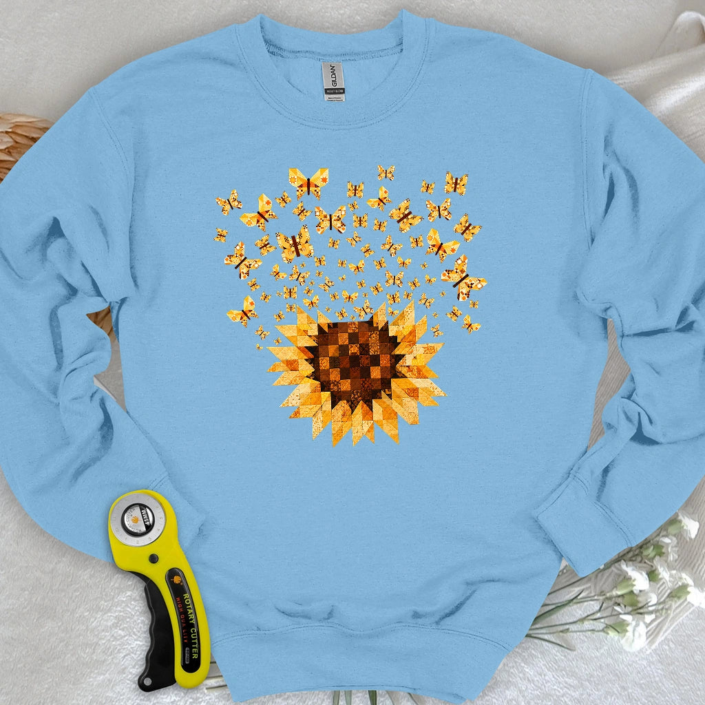 Sunflower Magic Quilt Bloom Sweatshirt