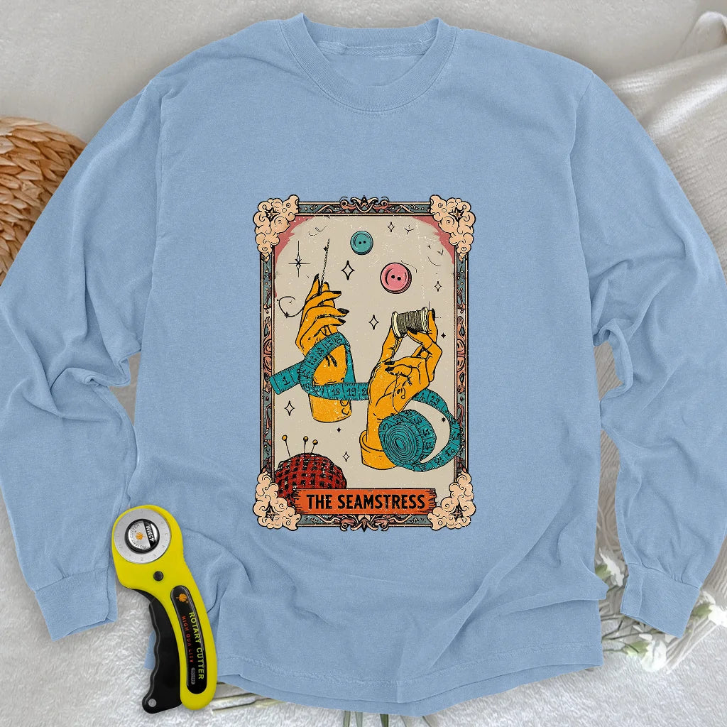 Tarot Card Seamstress Long Sleeve T-shirt