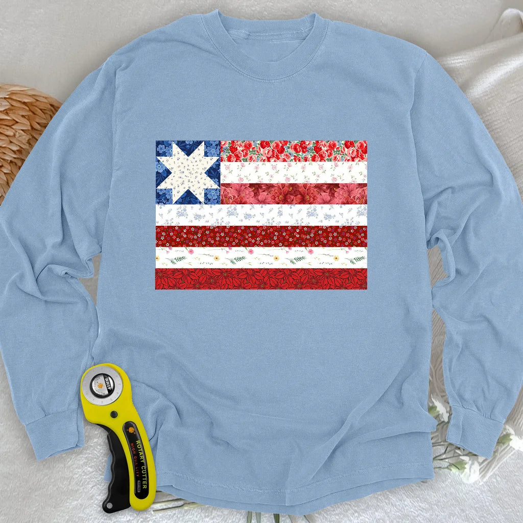 USA Star Flag Long Sleeve T-shirt