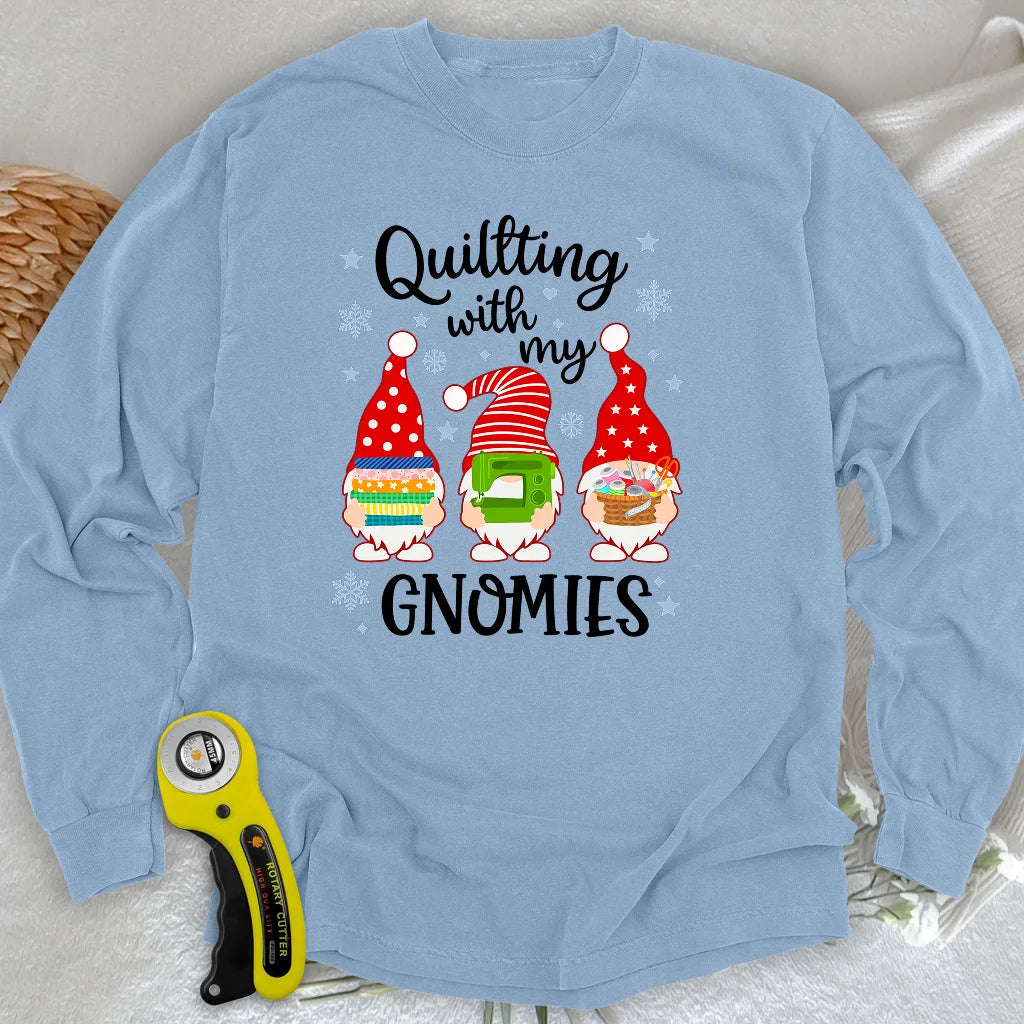 Mit meinen Gnomen Langarm-T-Shirt