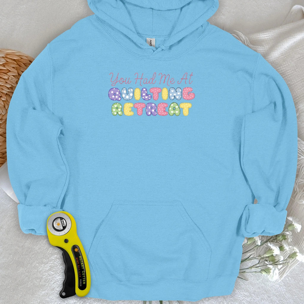 Du hattest mich beim Quilt-Retreat Kapuzenpulli