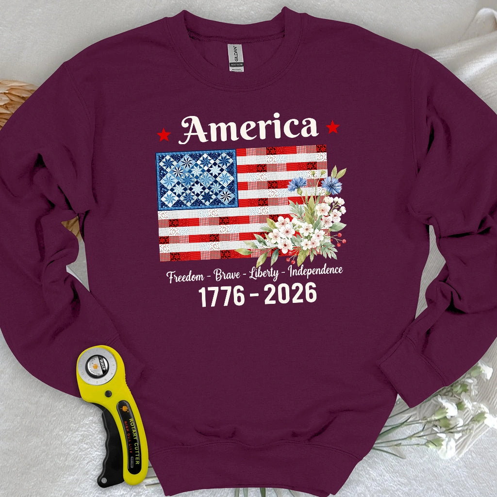 American Patchwork Bloom Sweatshirt