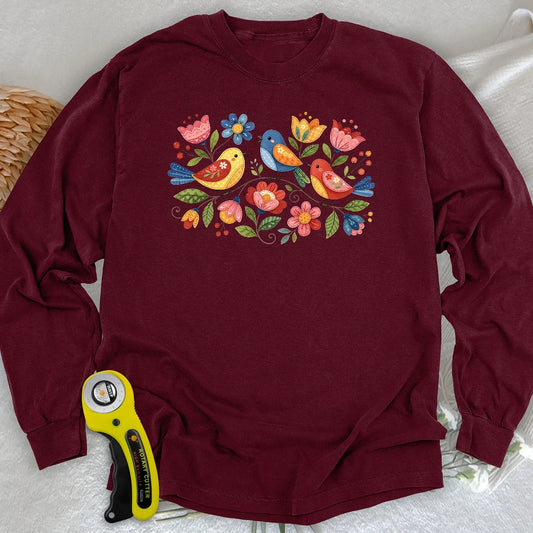Appliqué Garden Long Sleeve T-shirt