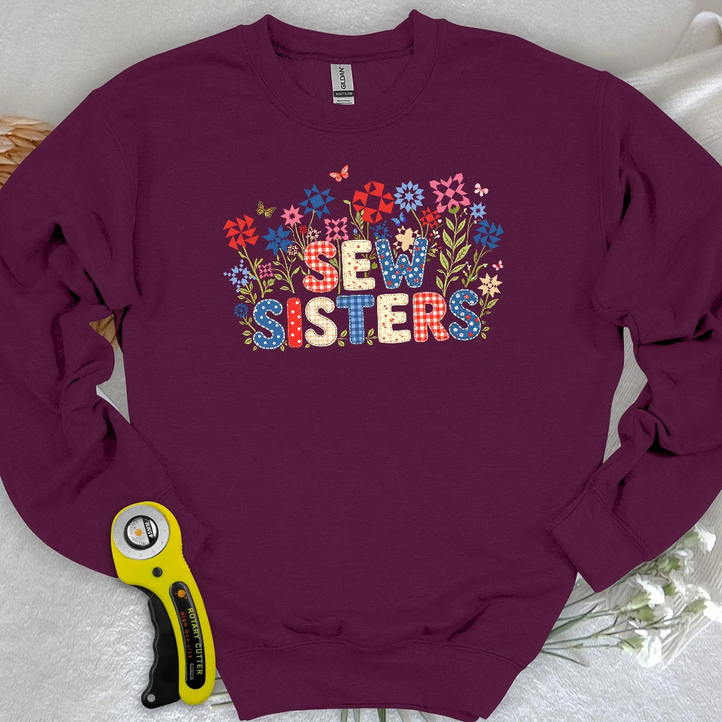 Appliqué Sew Sisters Sweatshirt