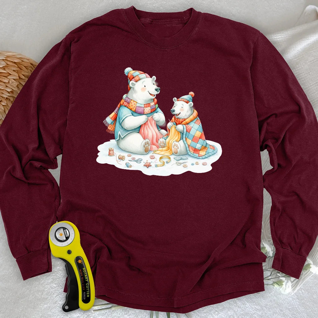 Beary Quilt Time Long Sleeve T-shirt