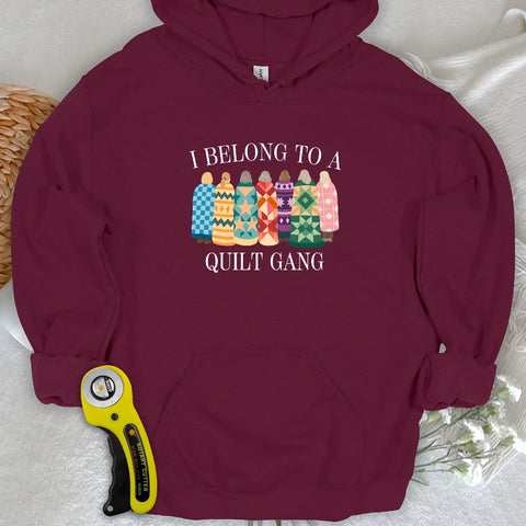Felpa con cappuccio Appartieni alla gang del quilting