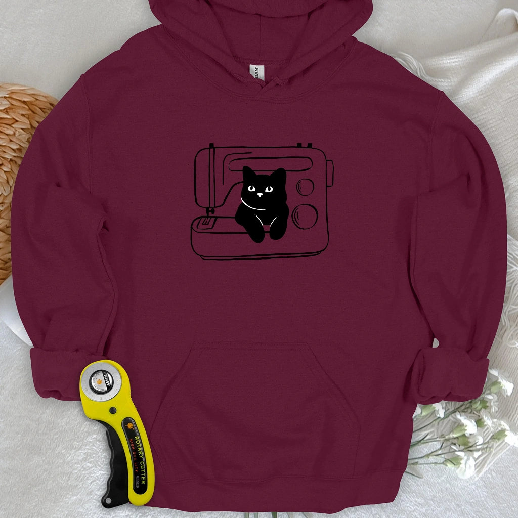 Black cat machine Hoodie