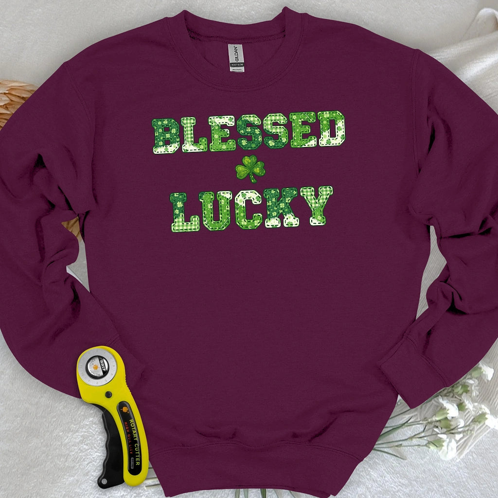 Sweat-shirt "Blessed Lucky"