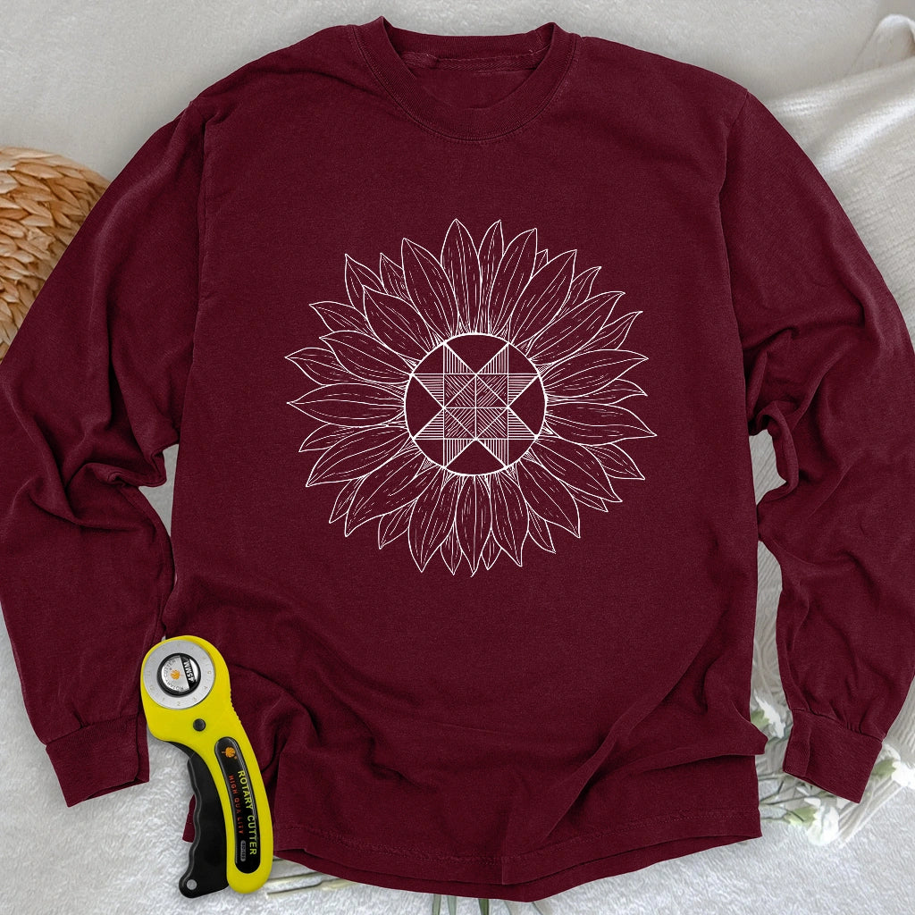 Block Sunflower Long Sleeve T-shirt