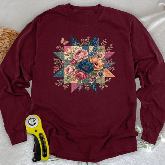 Blooming Patchwork Star Long Sleeve T-shirt