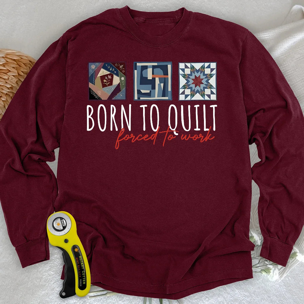 Forced to Quilt Langarmshirt