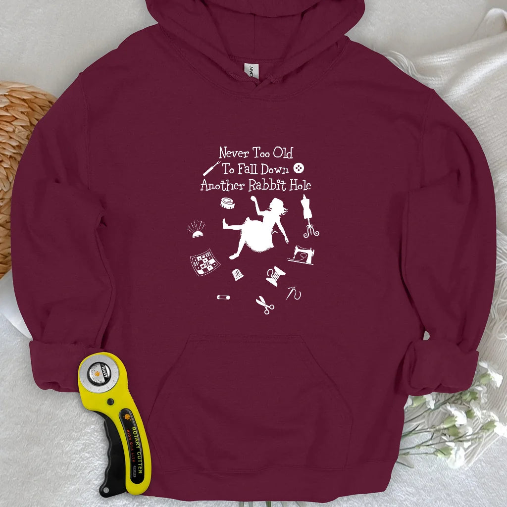 Sweat à capuche « Dans le terrier du lapin »