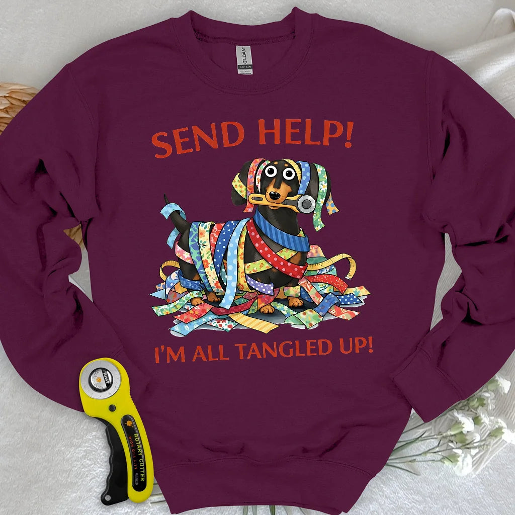 Sweat-shirt salissant en bande de tissu