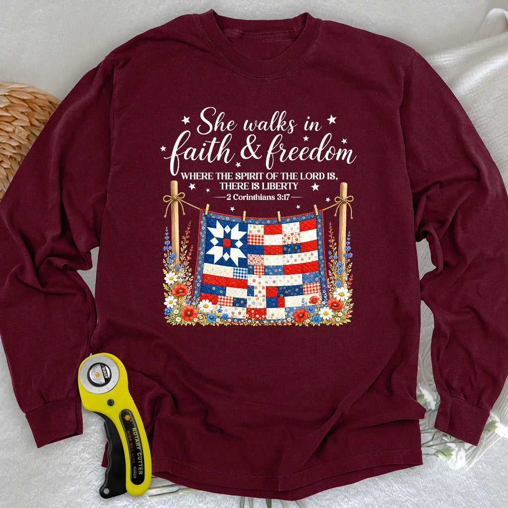 Faithfully Pieced Long Sleeve T-shirt