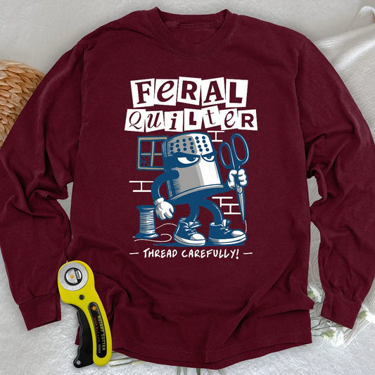 Feral Quilter Langarm-T-Shirt