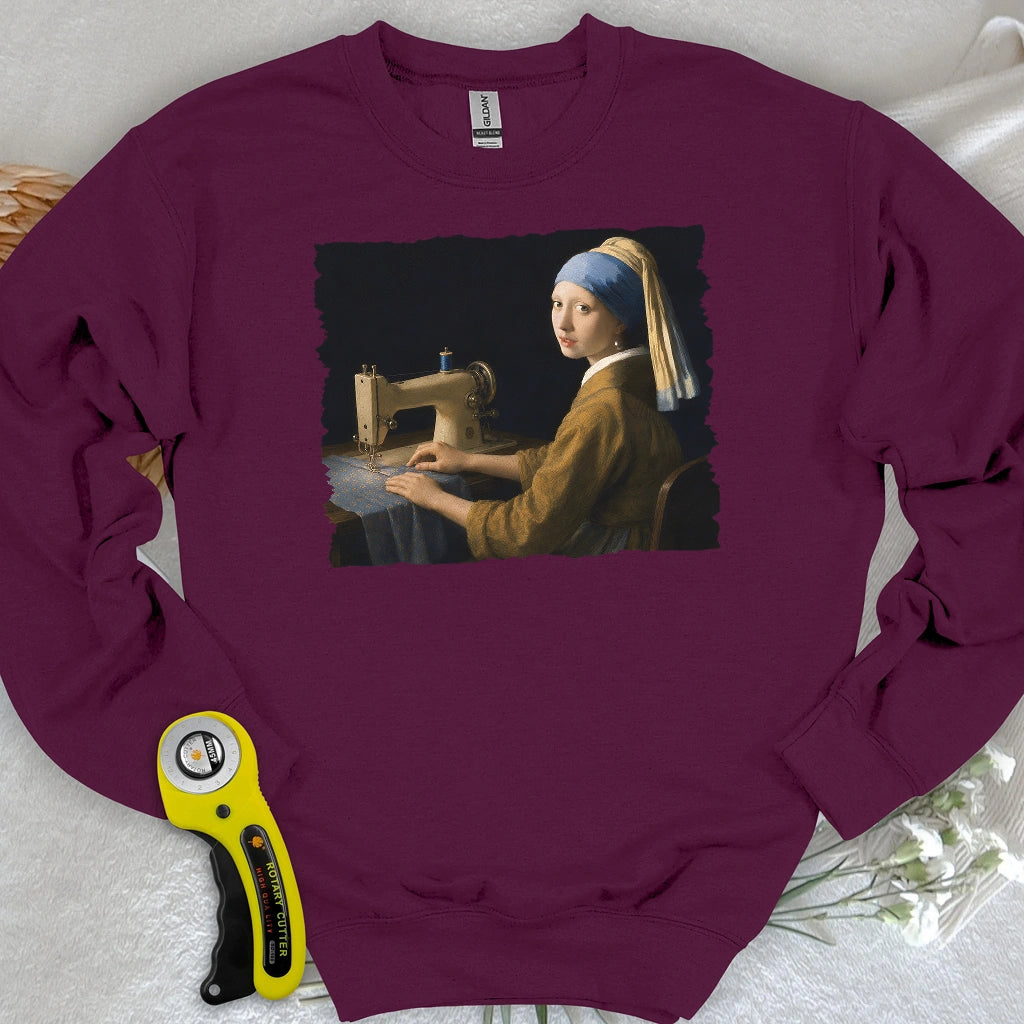 Girl With A Sewing Machine Sweatshirt