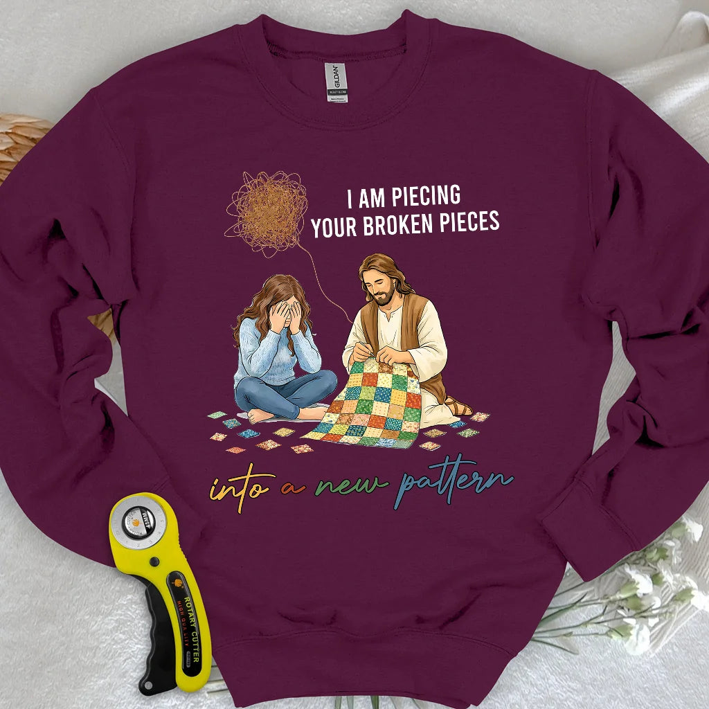 Sweat-shirt Dieu répare les morceaux brisés