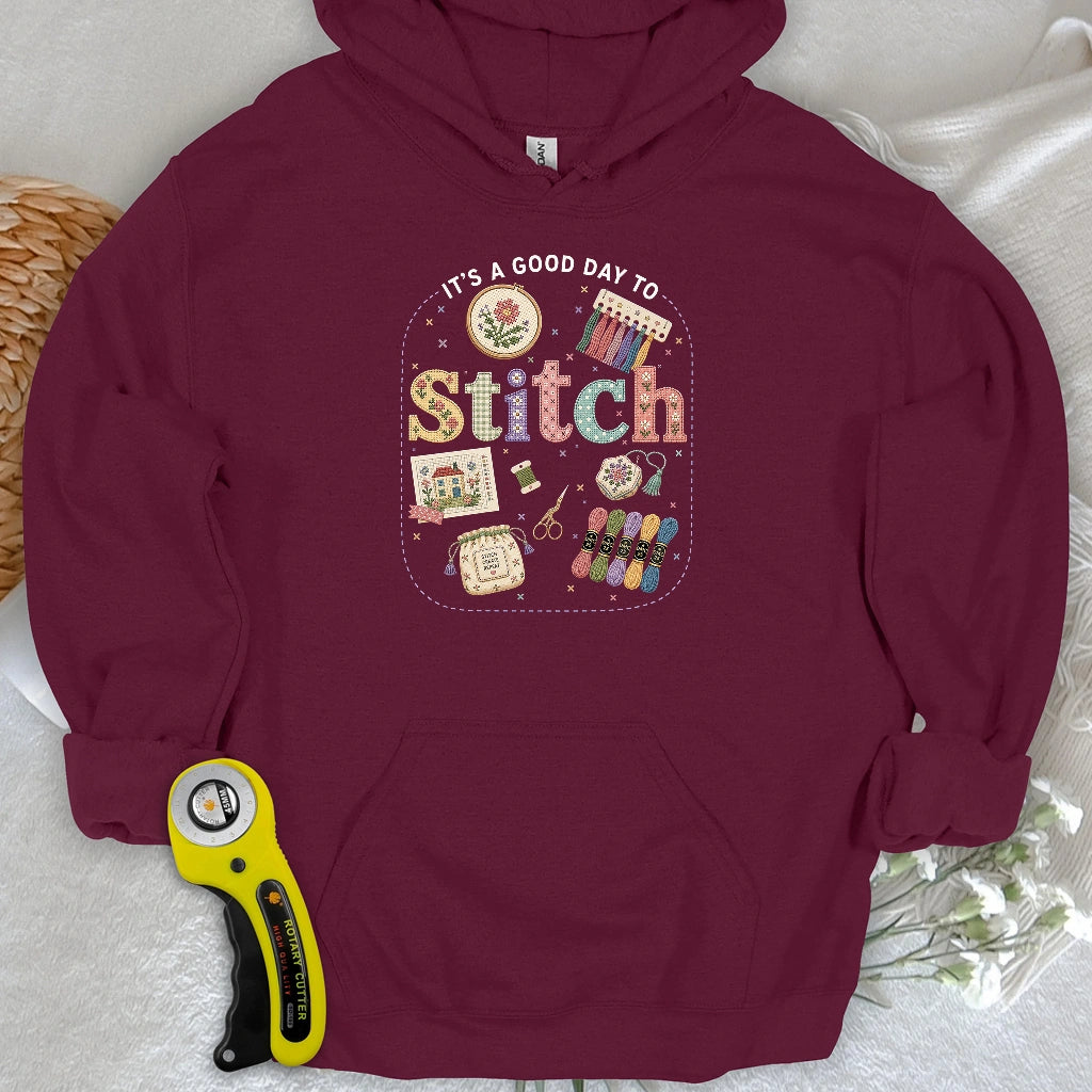Good Day To Cross Stitch Hoodie