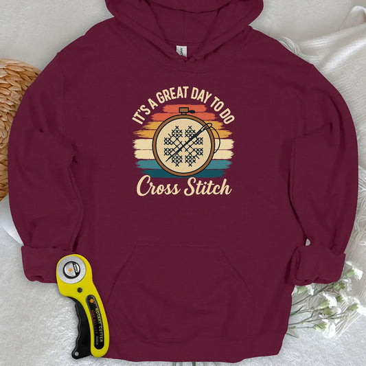 Ein großartiger Tag, um einen Hoodie zu besticken