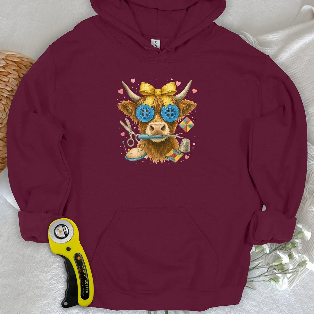 Sweat à capuche Vache Écossaise